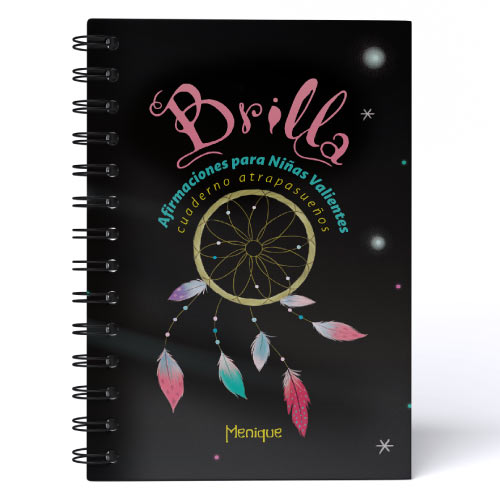 Cuaderno atrapasueños con afirmaciones