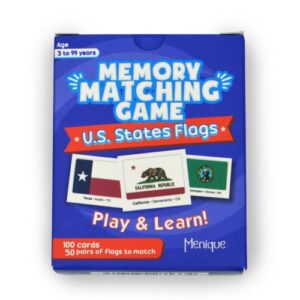 Memory Matching Game. U.S. States Flags
